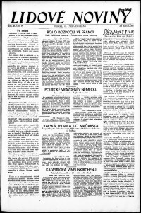 Lidov noviny z 13.2.1933, edice 1, strana 1