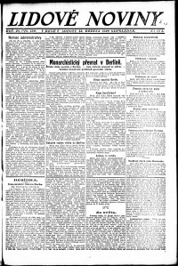 Lidov noviny z 13.3.1920, edice 2, strana 1