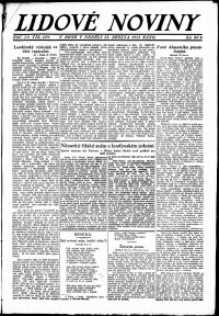 Lidov noviny z 13.3.1921, edice 1, strana 1