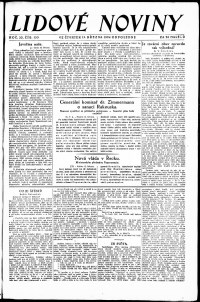 Lidov noviny z 13.3.1924, edice 2, strana 1