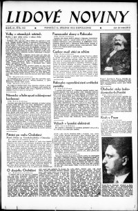 Lidov noviny z 13.3.1933, edice 2, strana 1