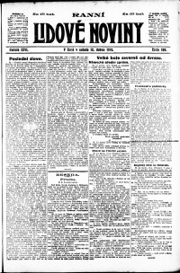 Lidov noviny z 13.4.1918, edice 1, strana 1