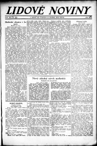 Lidov noviny z 13.4.1922, edice 1, strana 1