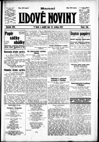 Lidov noviny z 13.5.1917, edice 1, strana 1