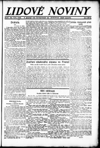 Lidov noviny z 13.5.1920, edice 1, strana 1