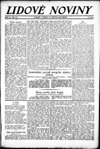 Lidov noviny z 13.5.1923, edice 1, strana 1