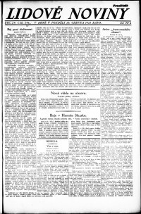 Lidov noviny z 13.6.1921, edice 1, strana 1