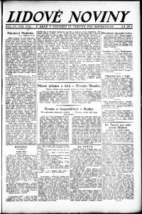 Lidov noviny z 13.6.1921, edice 2, strana 1