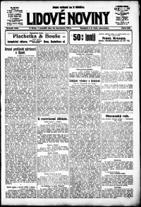 Lidov noviny z 13.7.1914, edice 1, strana 1