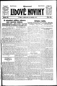 Lidov noviny z 13.7.1917, edice 1, strana 1