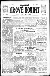Lidov noviny z 13.7.1919, edice 1, strana 1