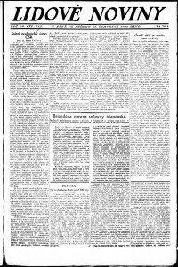 Lidov noviny z 13.7.1921, edice 1, strana 1