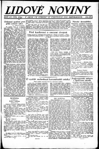 Lidov noviny z 13.7.1921, edice 2, strana 1