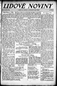 Lidov noviny z 13.7.1922, edice 1, strana 1
