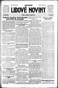Lidov noviny z 13.8.1919, edice 2, strana 1