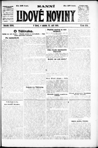 Lidov noviny z 13.9.1919, edice 2, strana 1