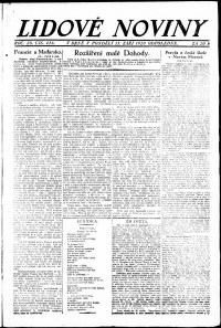 Lidov noviny z 13.9.1920, edice 2, strana 1