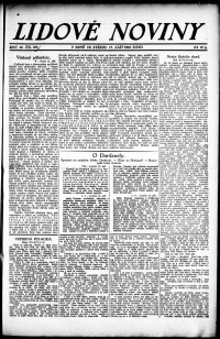 Lidov noviny z 13.9.1922, edice 1, strana 1