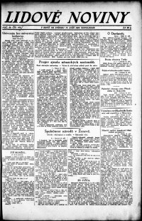 Lidov noviny z 13.9.1922, edice 2, strana 1