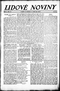 Lidov noviny z 13.9.1923, edice 1, strana 1