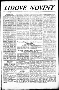 Lidov noviny z 13.9.1923, edice 2, strana 1