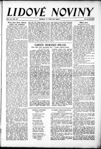 Lidov noviny z 13.9.1931, edice 1, strana 1