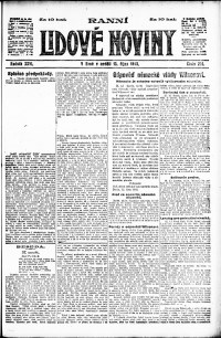 Lidov noviny z 13.10.1918, edice 1, strana 1