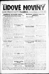Lidov noviny z 13.10.1919, edice 1, strana 1