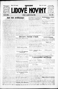 Lidov noviny z 13.10.1919, edice 2, strana 1