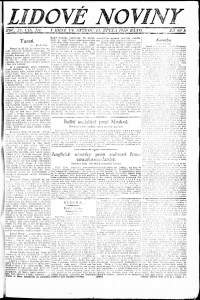 Lidov noviny z 13.10.1920, edice 1, strana 1