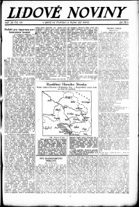 Lidov noviny z 13.10.1921, edice 1, strana 1
