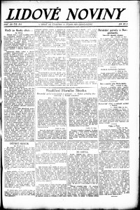 Lidov noviny z 13.10.1921, edice 2, strana 1