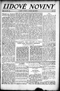 Lidov noviny z 13.10.1922, edice 1, strana 1
