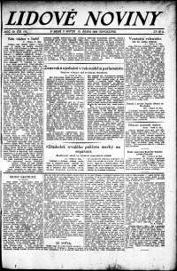 Lidov noviny z 13.10.1922, edice 2, strana 1