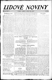 Lidov noviny z 13.10.1923, edice 1, strana 1