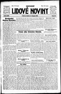 Lidov noviny z 13.11.1919, edice 2, strana 1