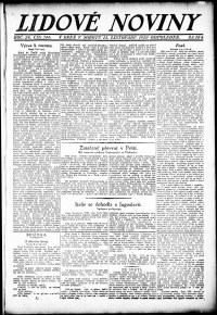 Lidov noviny z 13.11.1920, edice 2, strana 1