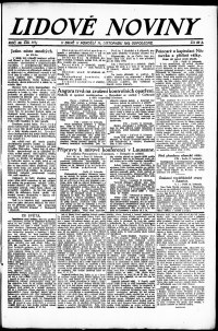 Lidov noviny z 13.11.1922, edice 1, strana 1