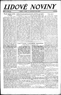 Lidov noviny z 13.11.1923, edice 1, strana 1