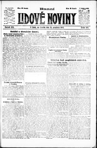 Lidov noviny z 13.12.1917, edice 1, strana 1