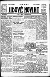 Lidov noviny z 13.12.1918, edice 1, strana 1