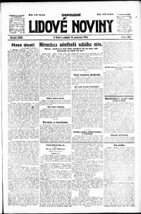 Lidov noviny z 13.12.1919, edice 2, strana 1
