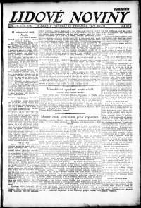Lidov noviny z 13.12.1920, edice 1, strana 1