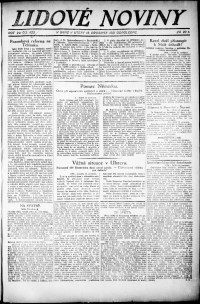 Lidov noviny z 13.12.1921, edice 2, strana 1