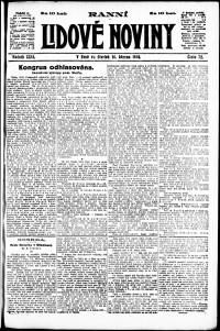 Lidov noviny z 14.3.1918, edice 1, strana 1