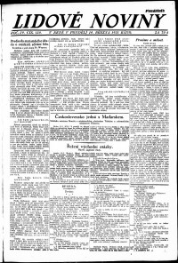Lidov noviny z 14.3.1921, edice 1, strana 1