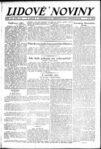 Lidov noviny z 14.3.1921, edice 2, strana 1