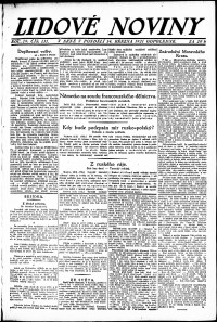 Lidov noviny z 14.3.1921, edice 3, strana 1