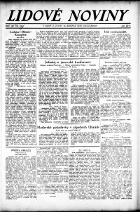 Lidov noviny z 14.3.1922, edice 2, strana 1