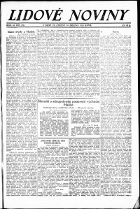 Lidov noviny z 14.3.1923, edice 1, strana 1